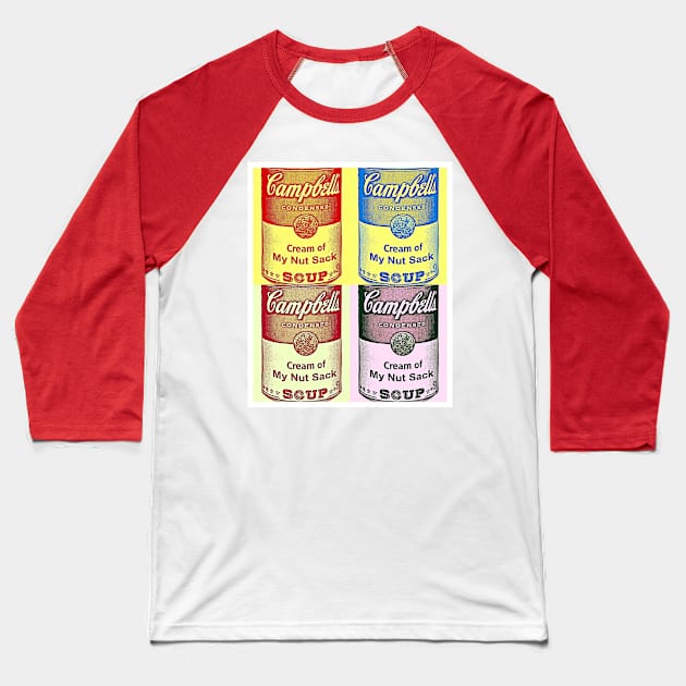 Cream of Nut (Pop Art) Baseball T-Shirt by JasonLloyd